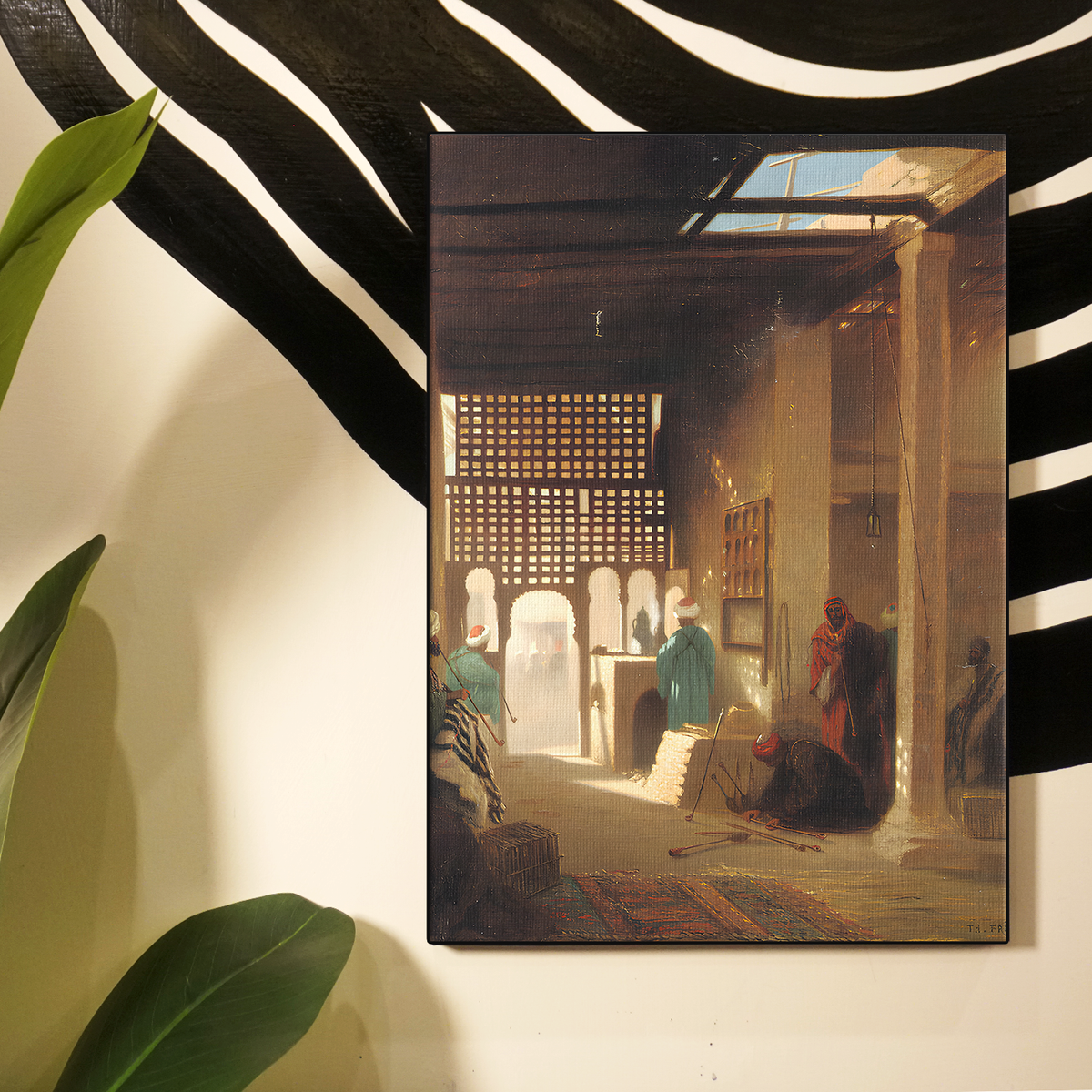 Vintage Street Scene Painting Poster
