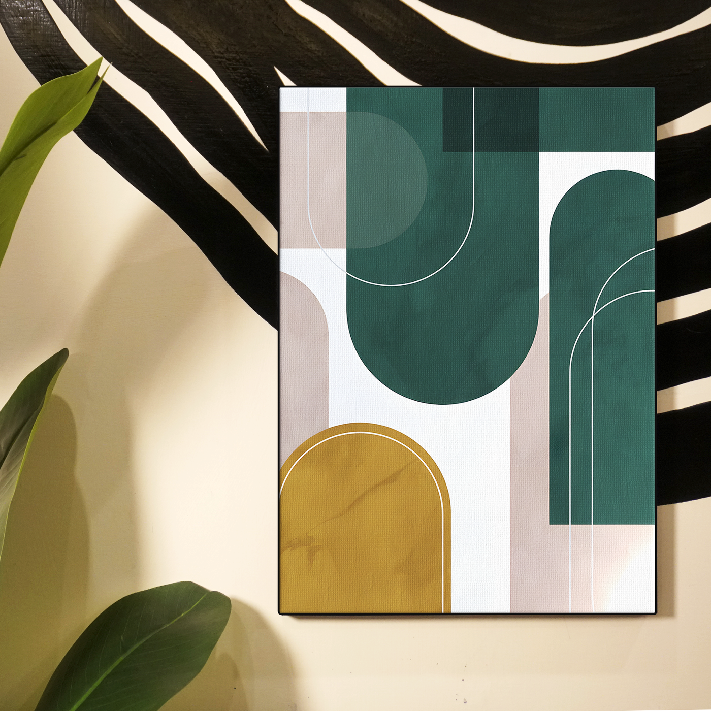 Geometric Abstract Arches Gold Poster