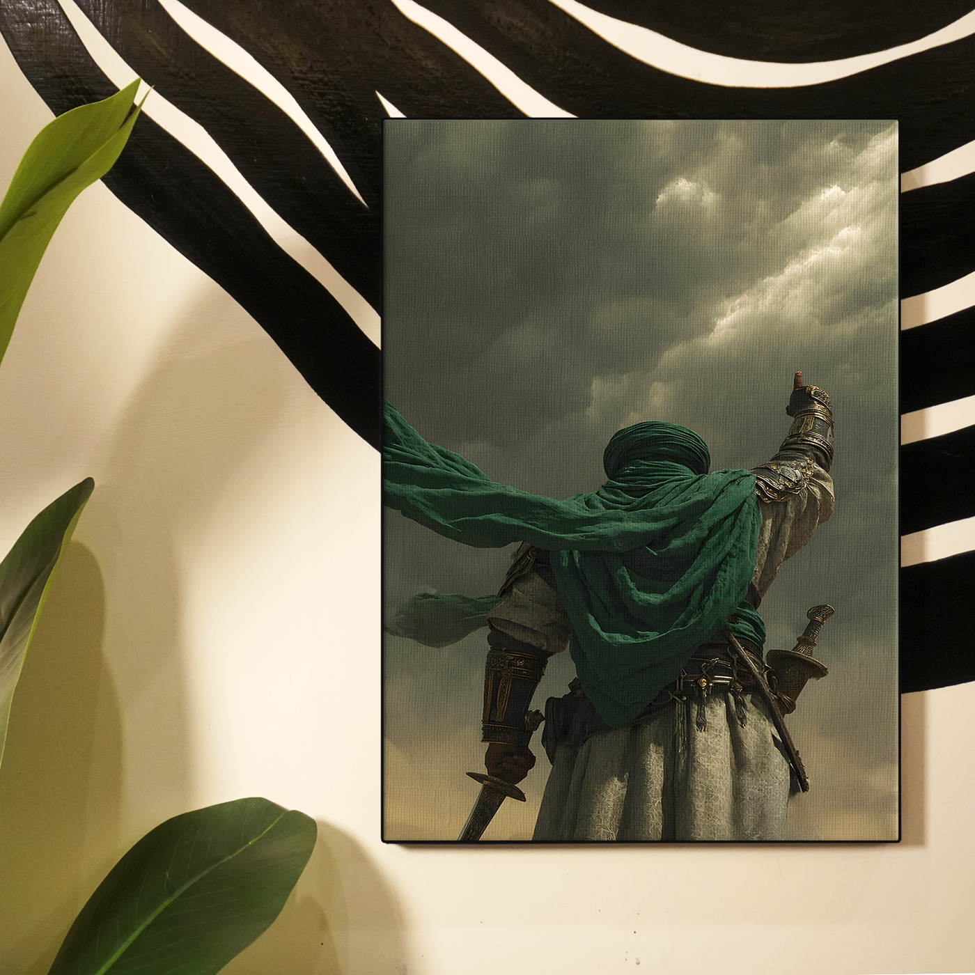 Person In Green Robe Poster