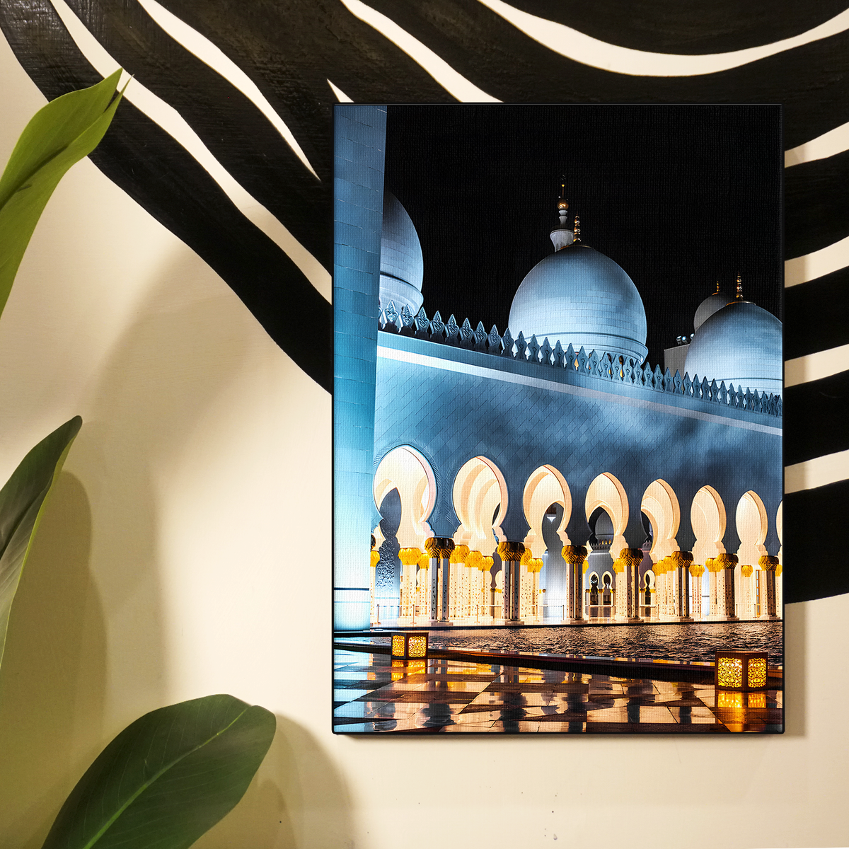 Blue Mosque Night Poster