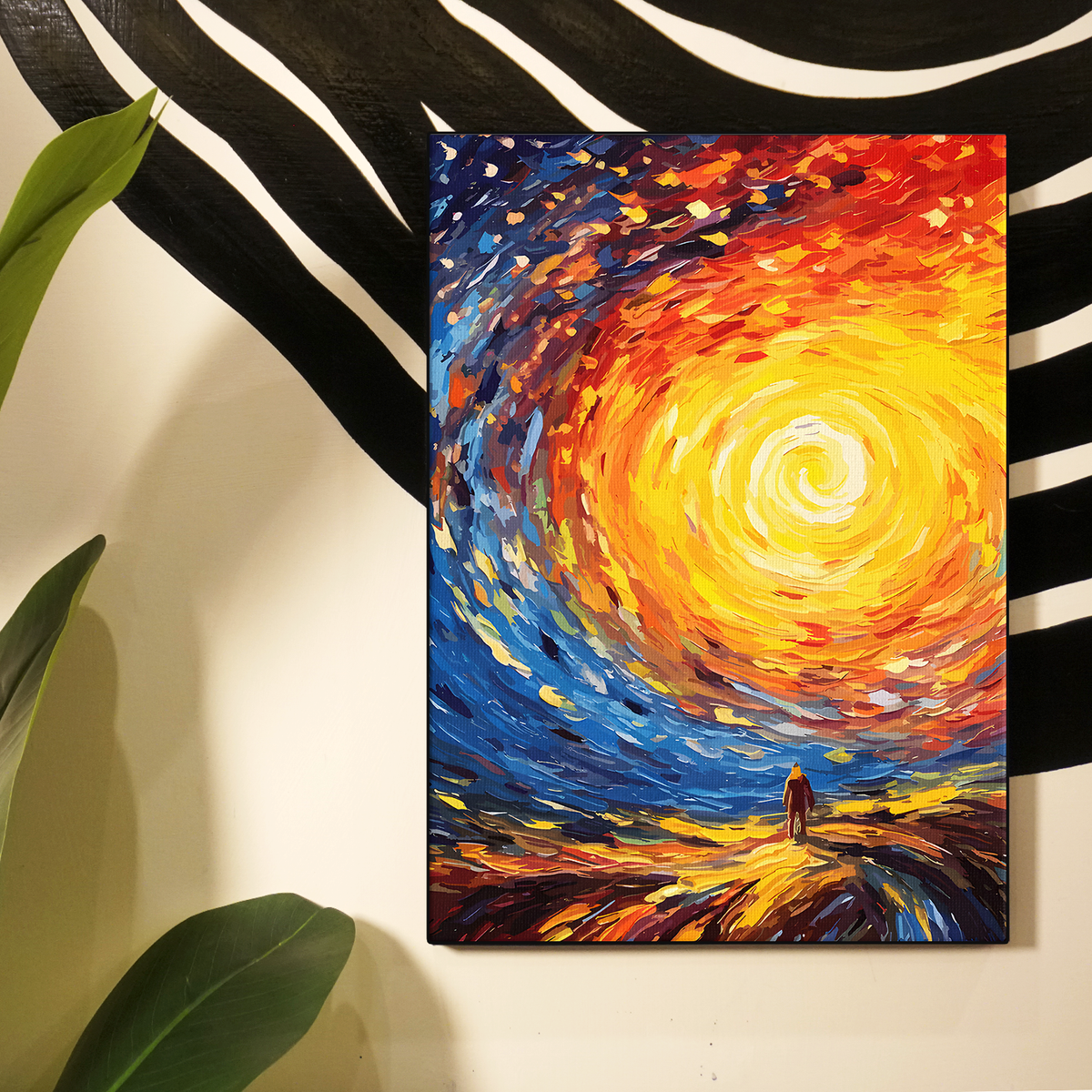 Starry Night Swirl Tree Poster