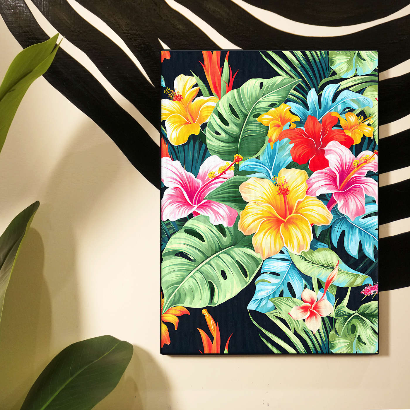 Tropical Floral Pattern Colorful Poster