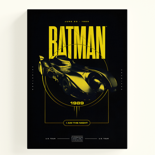Batman Logo Yellow Car Poster