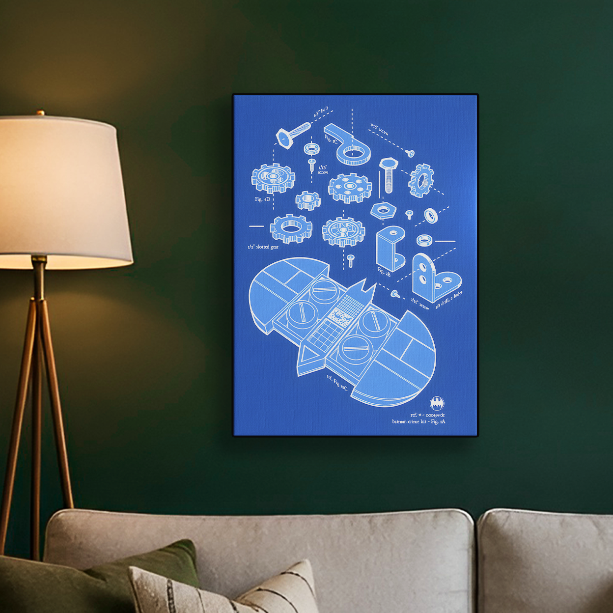 Batarang Blueprint Poster