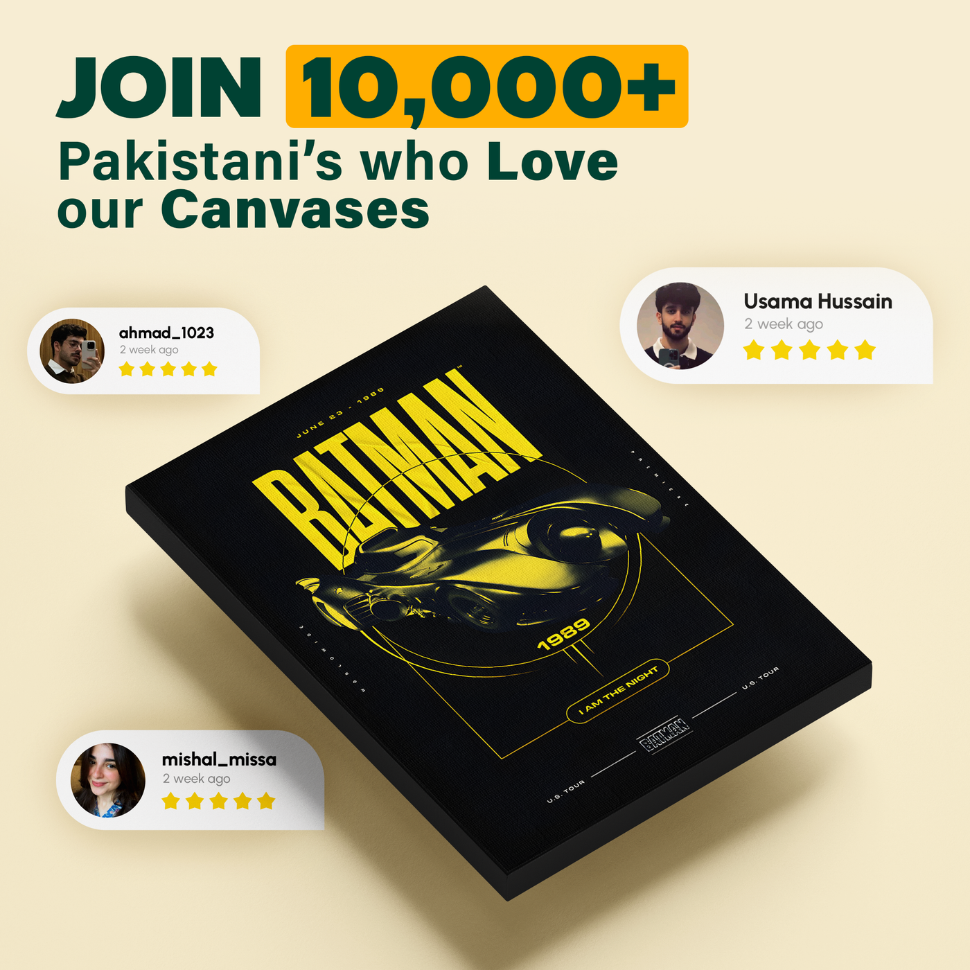 Batman Logo Yellow Car Poster