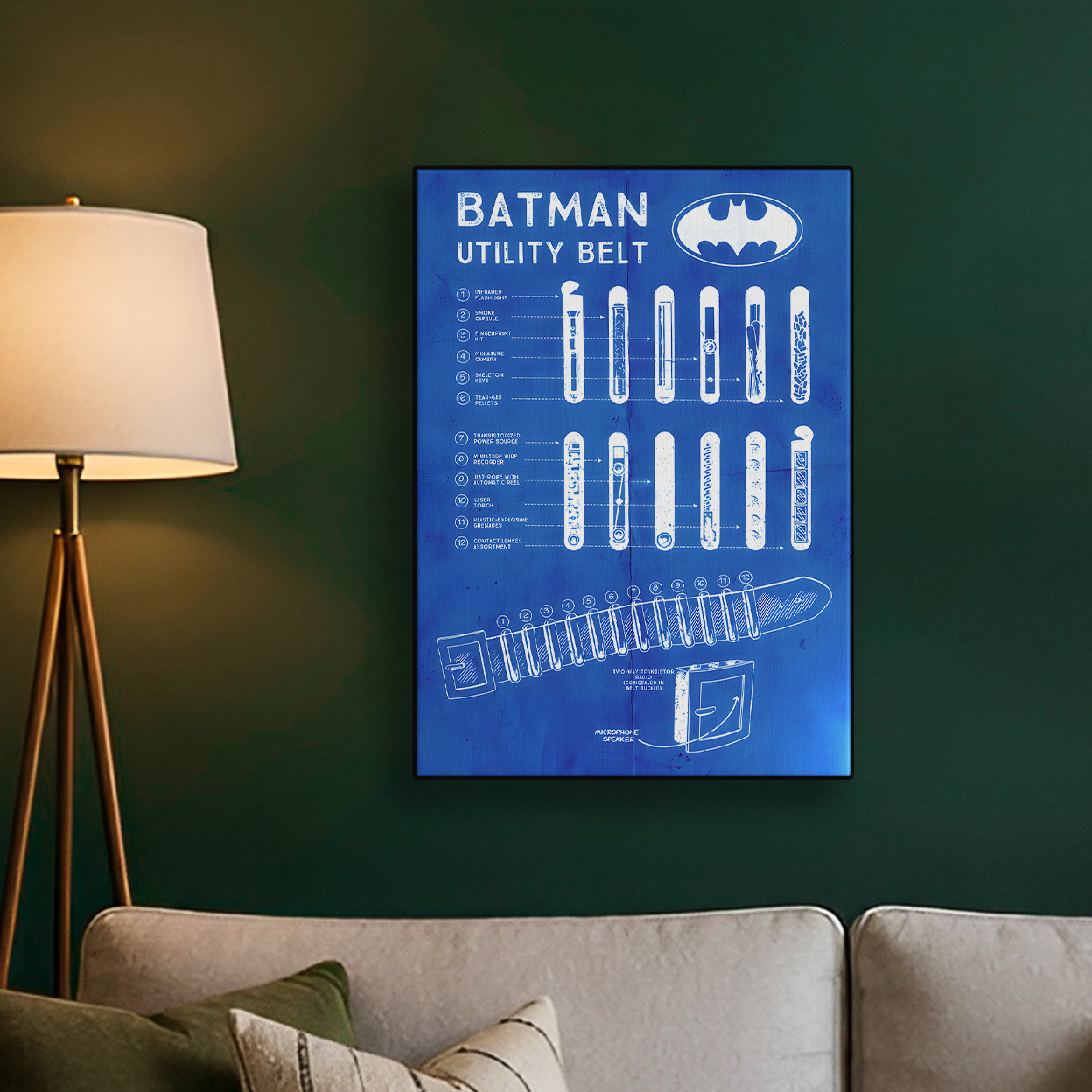 Utility Belt Blueprint Poster
