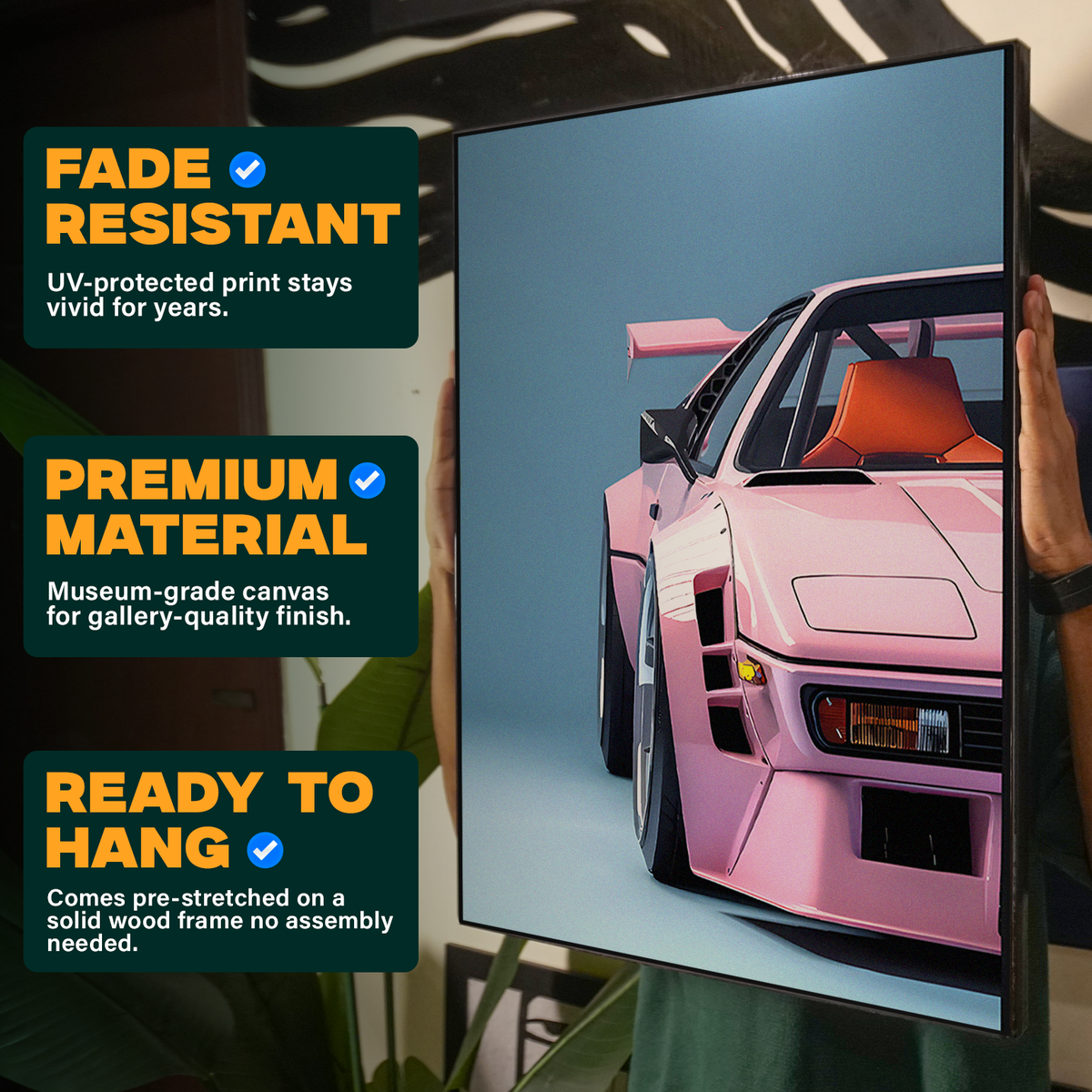Pink Aesthetic Car Poster