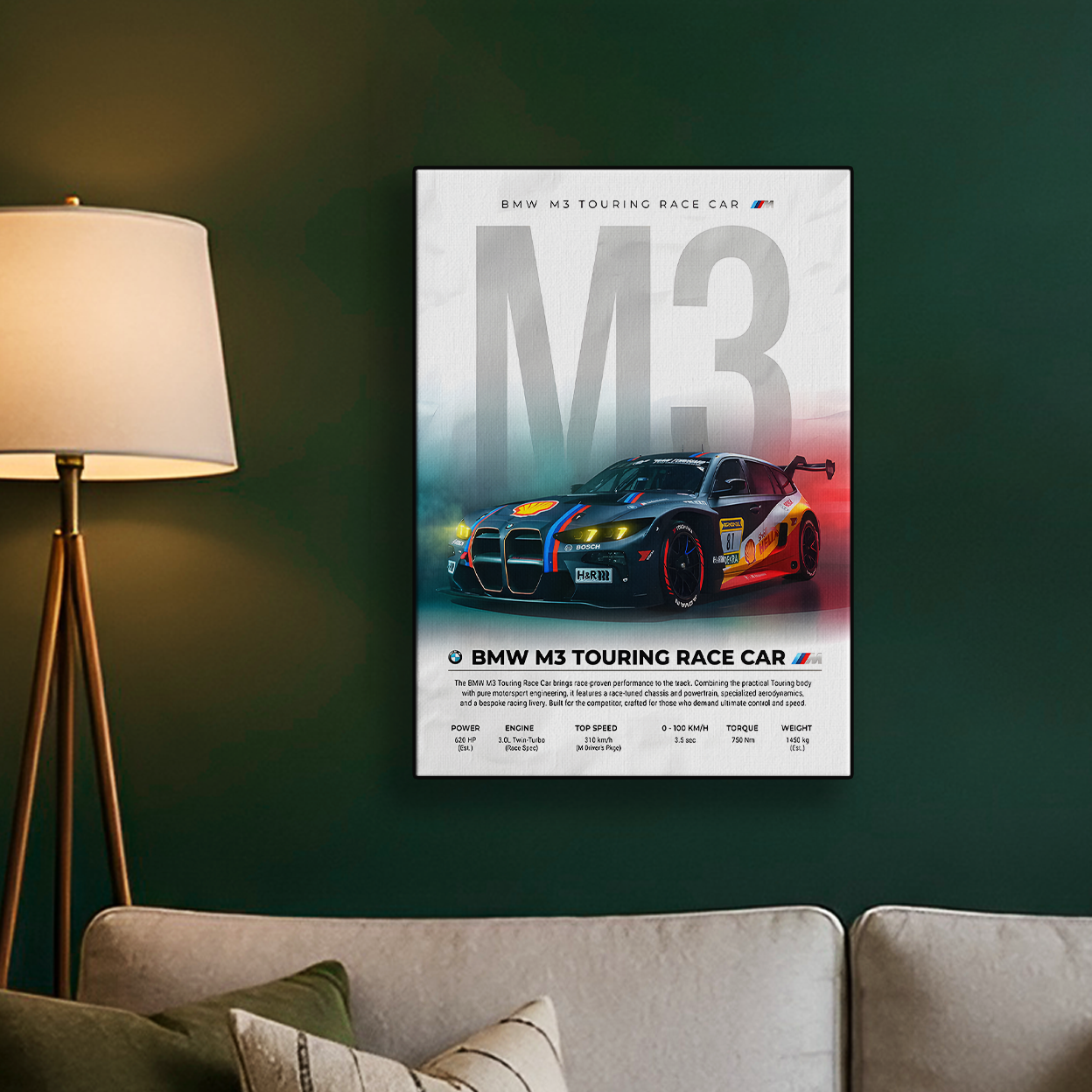 BMW M3 Touring Race Car Poster