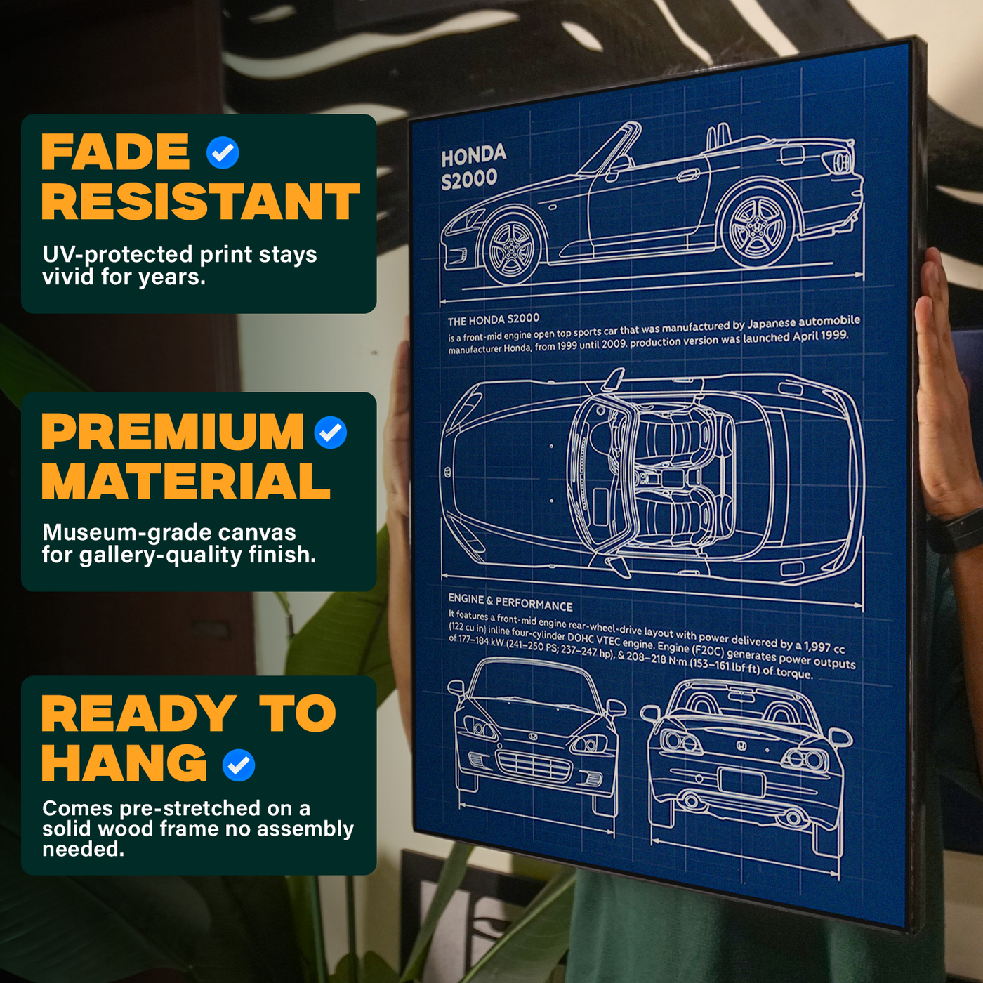 Honda Blueprint Sketch Poster