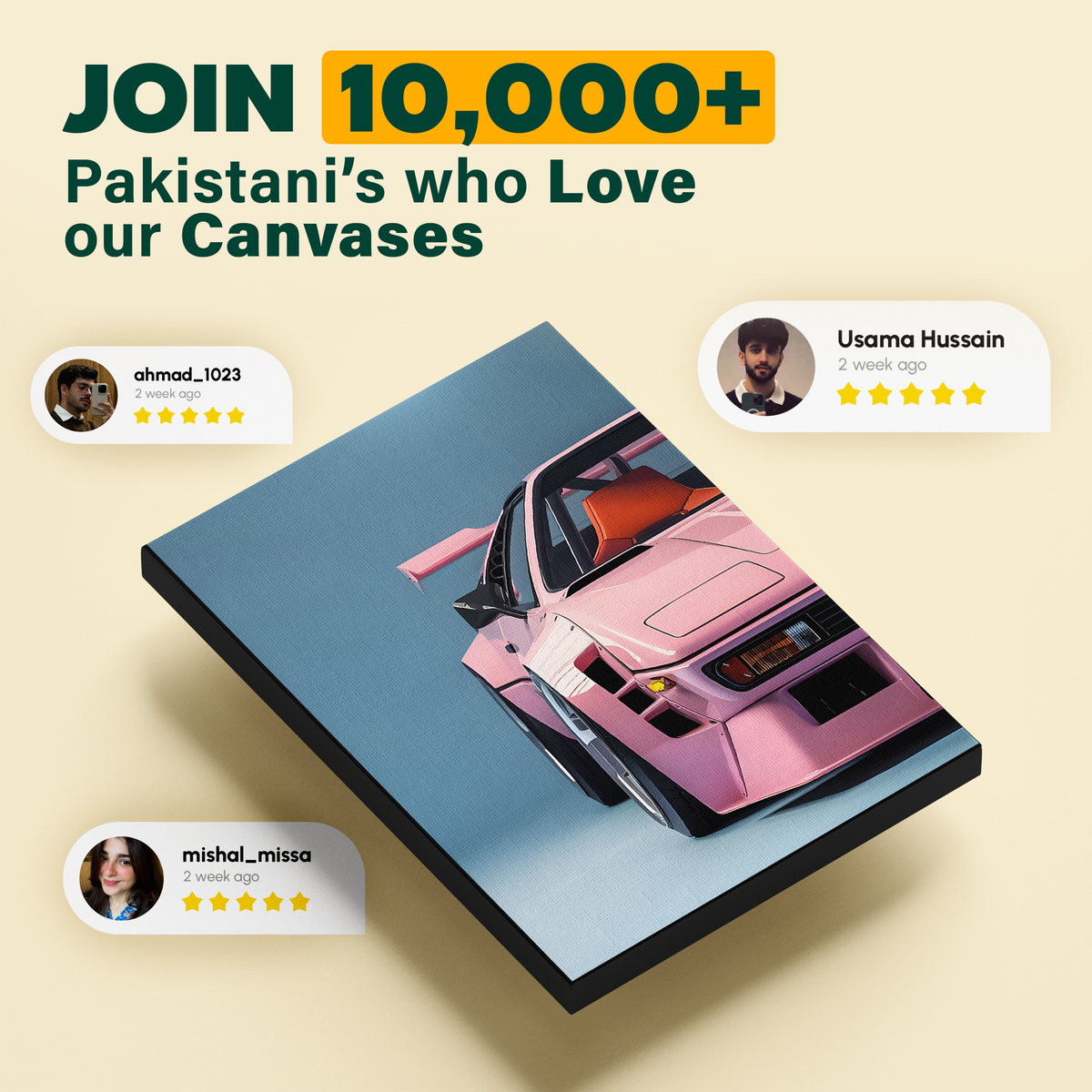 Pink Aesthetic Car Poster