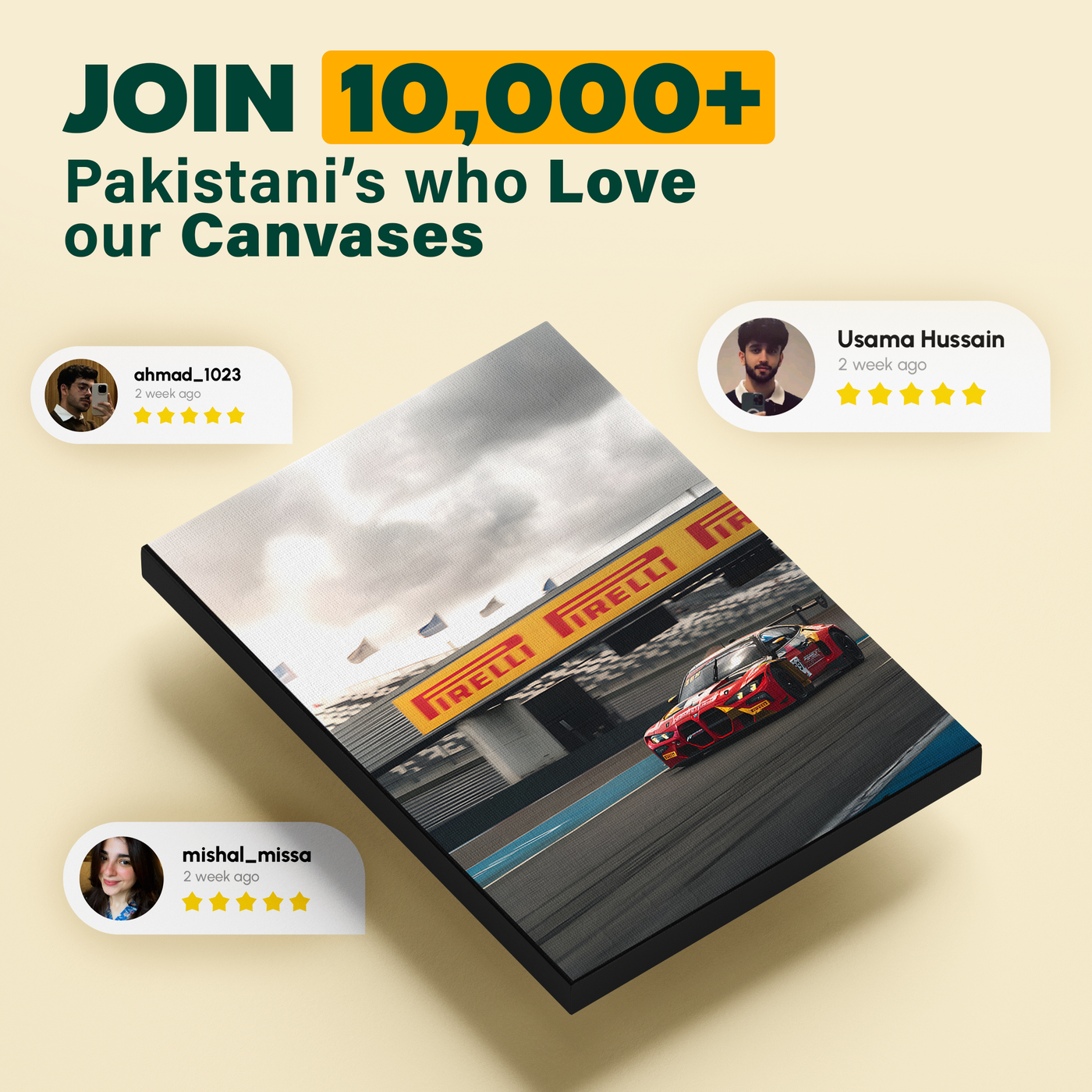 Race Track Red Car Poster