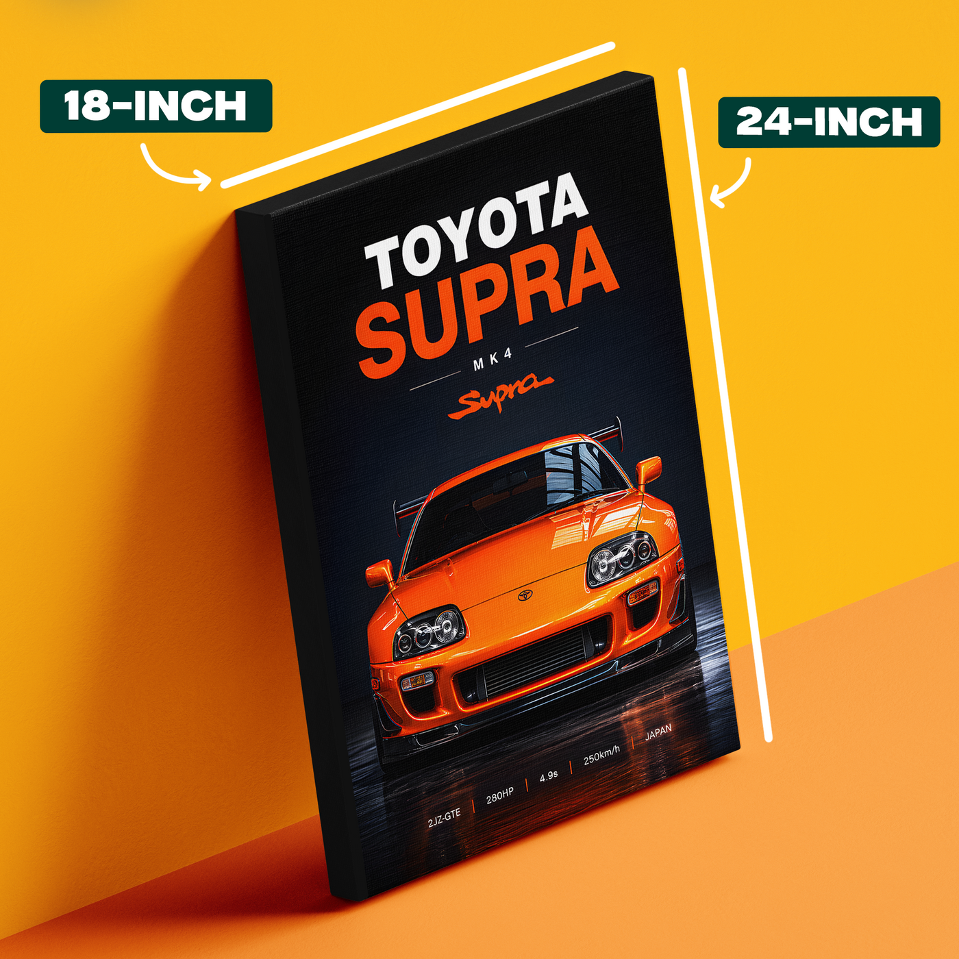 Toyota Supra Orange Poster