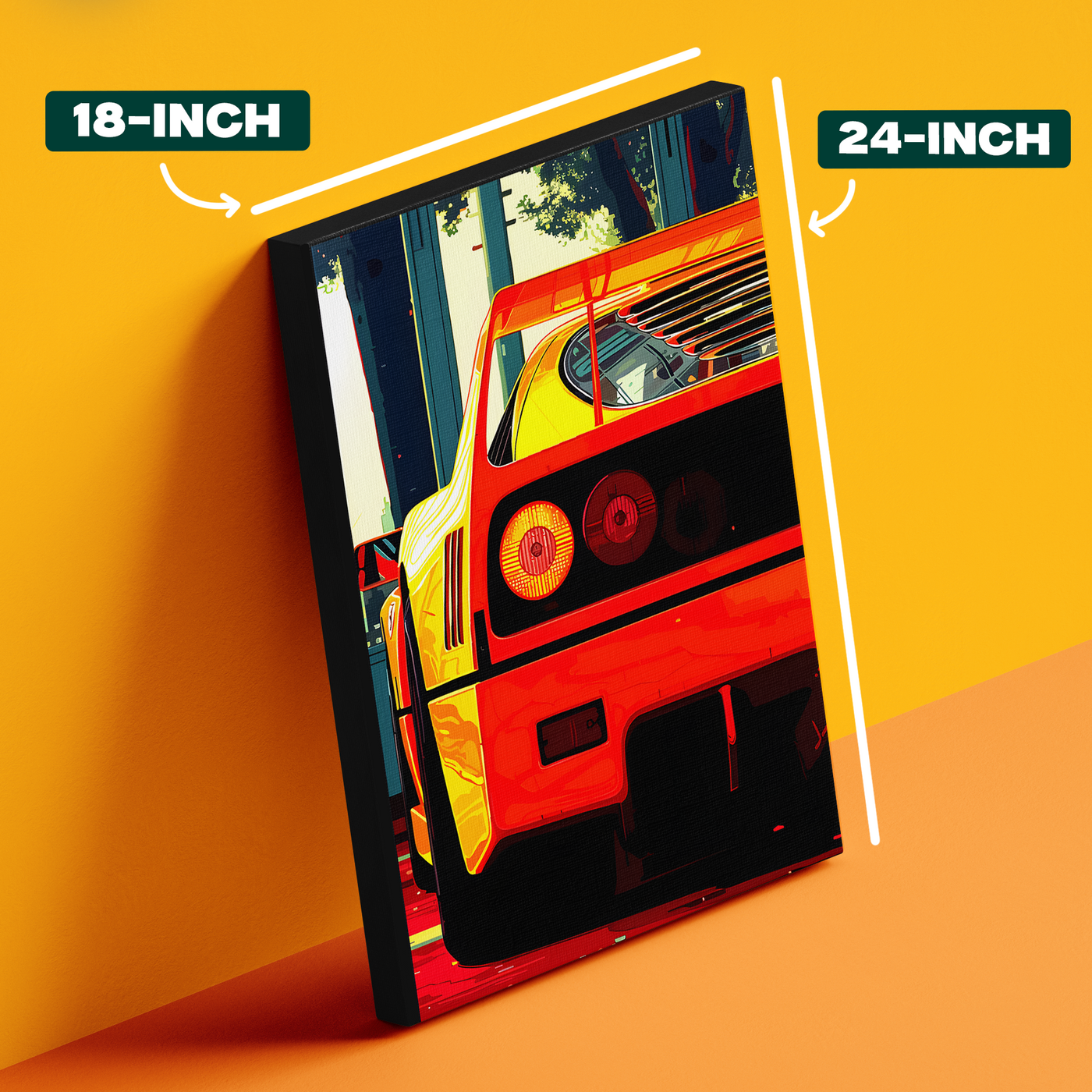 Sports Car Orange Poster