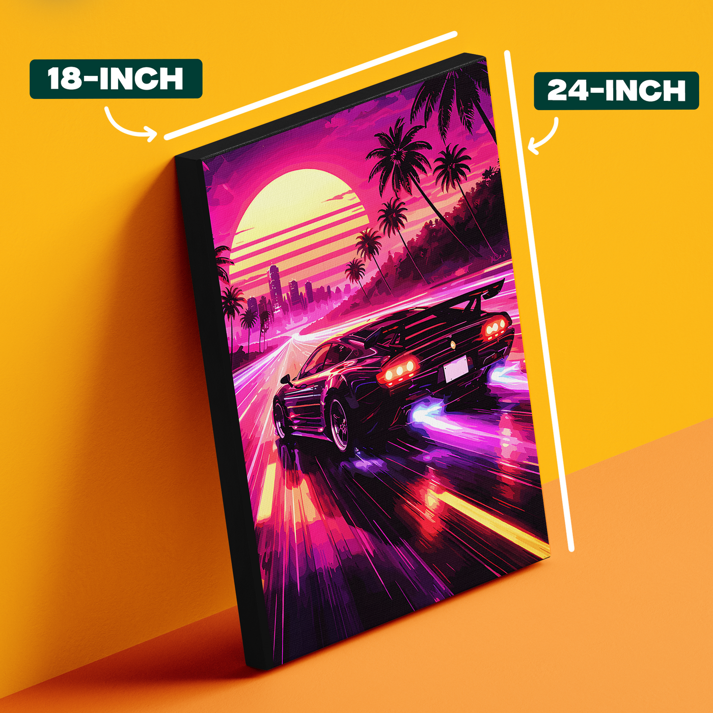 Retro Synthwave Car Poster