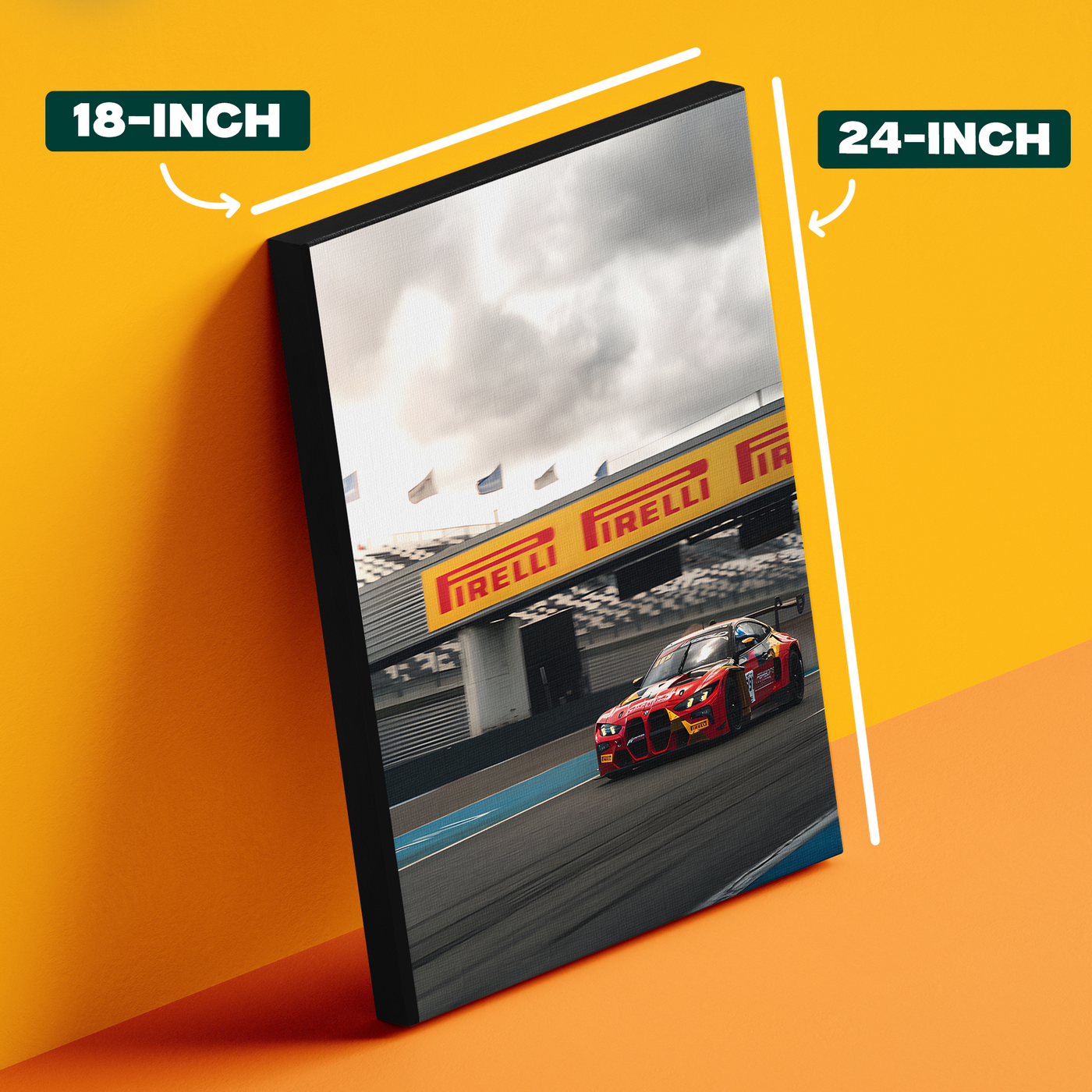 Race Track Red Car Poster