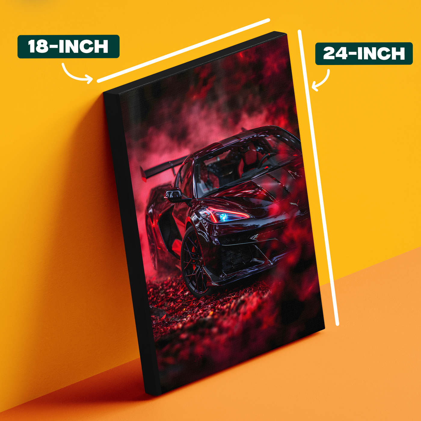 Dramatic Red Car Poster