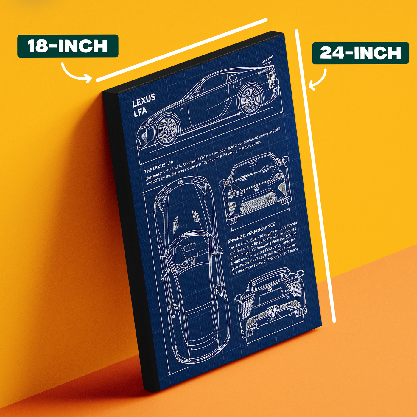 Lexus Blueprint Sketch Poster