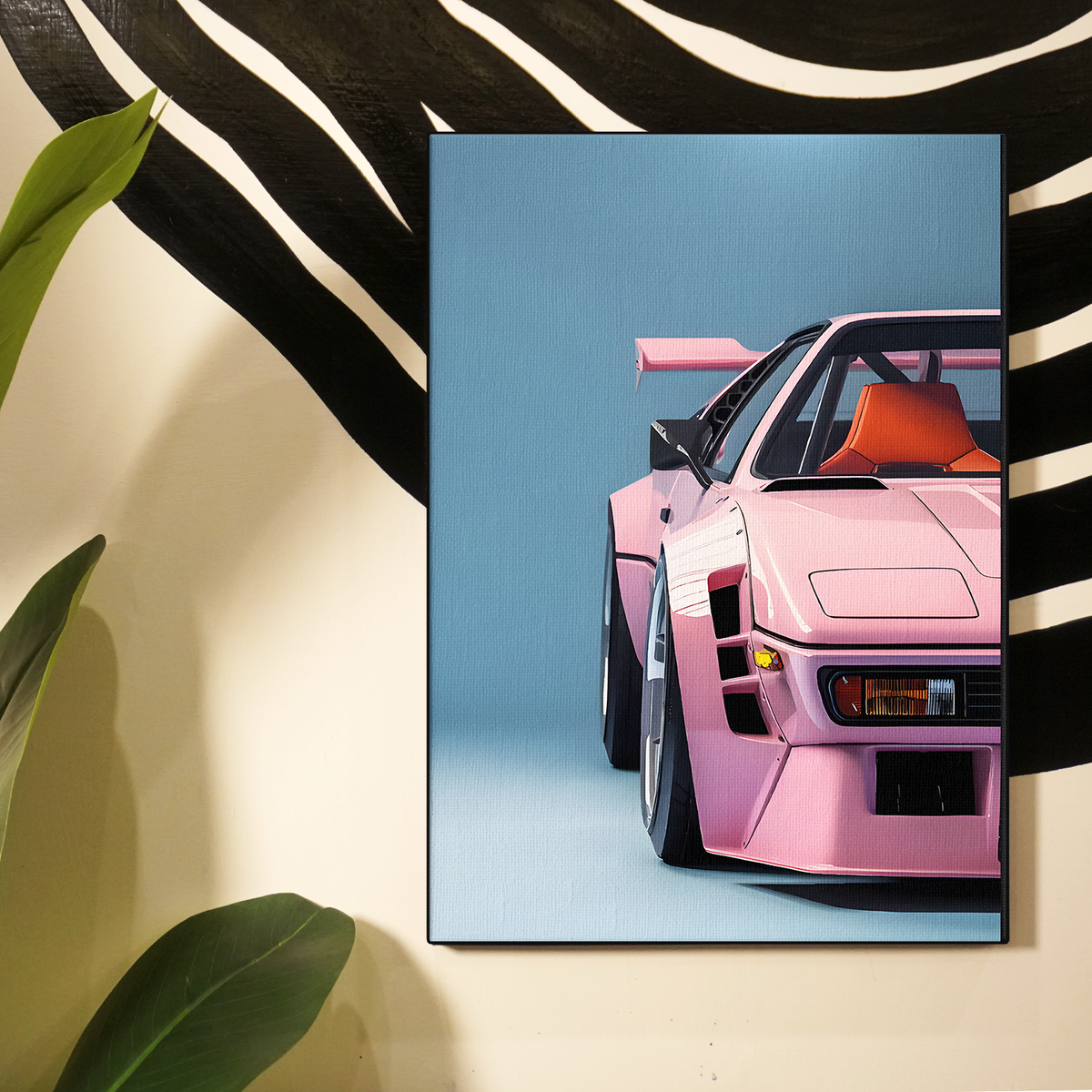Pink Aesthetic Car Poster