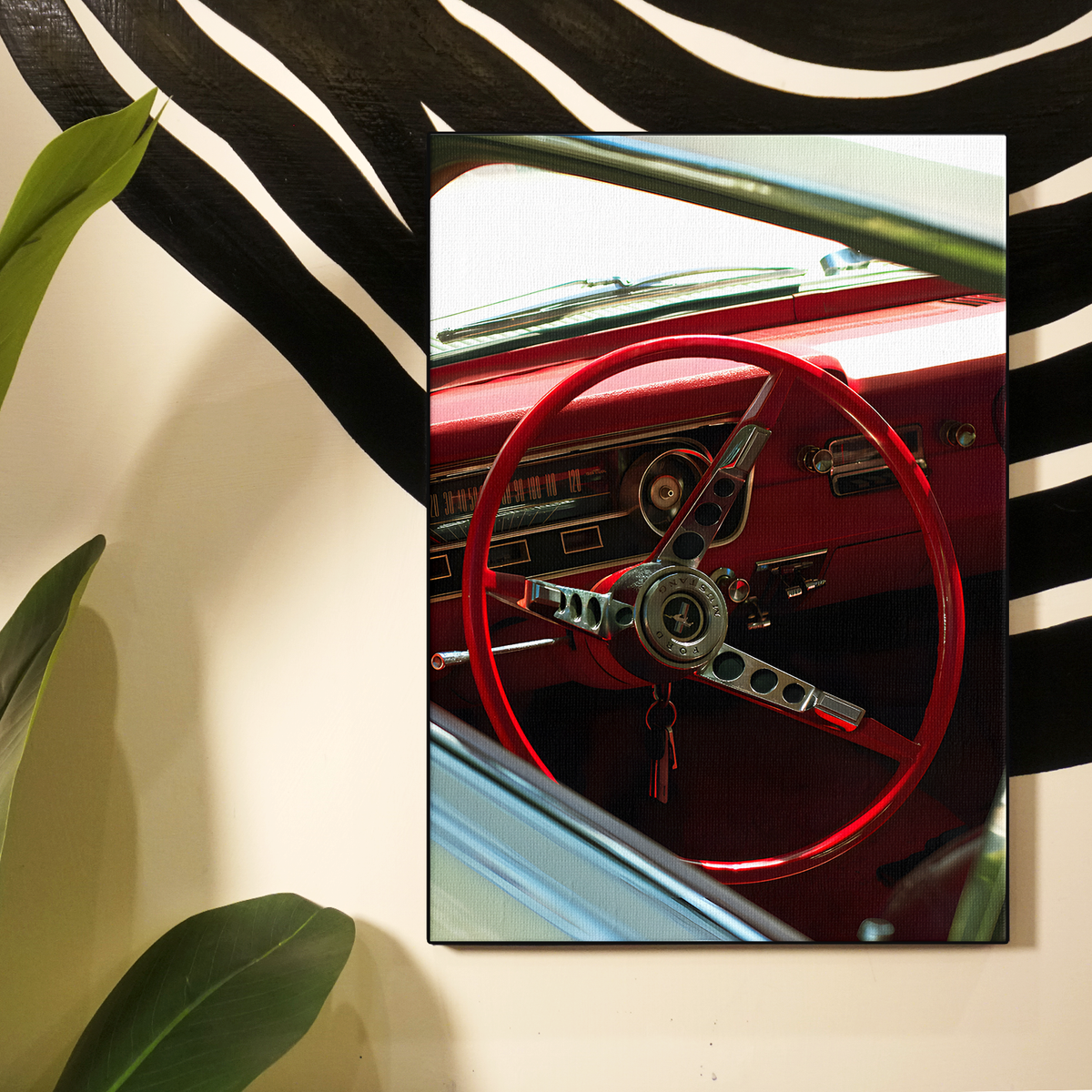 Red Car Interior Poster