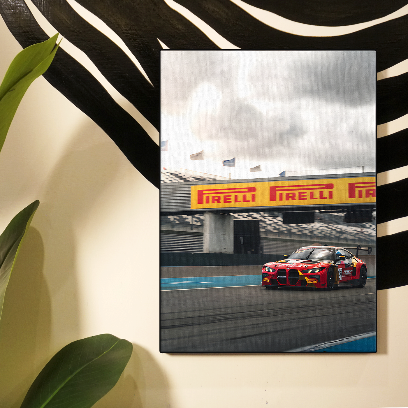 Race Track Red Car Poster