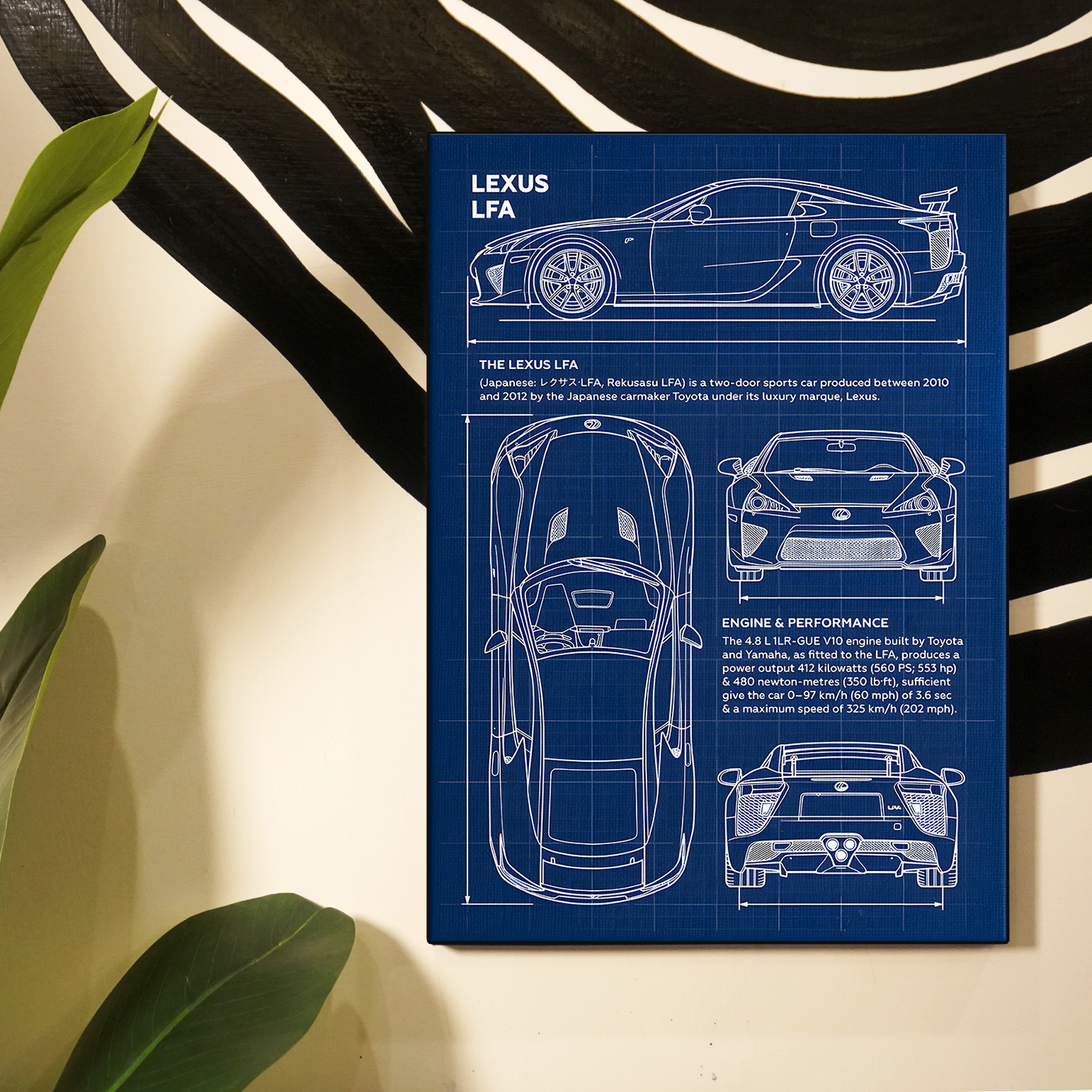 Lexus Blueprint Sketch Poster