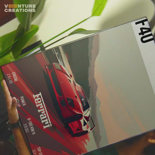 Ferrari F40 Sunset Poster