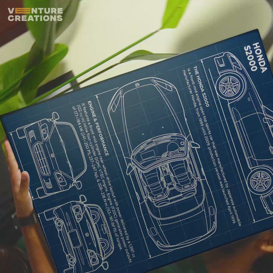 Honda Blueprint Sketch Poster