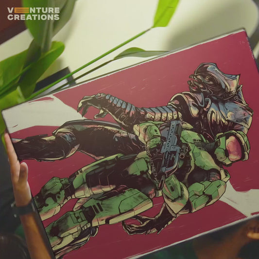 Halo Master Chief Retro Style Poster
