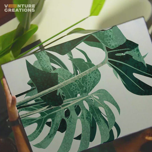 Monstera Leaf Illustration Poster