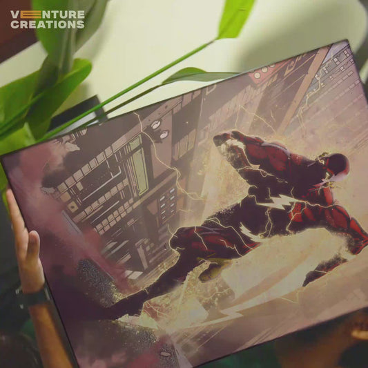 Dynamic Flash Running scene from DC Comics