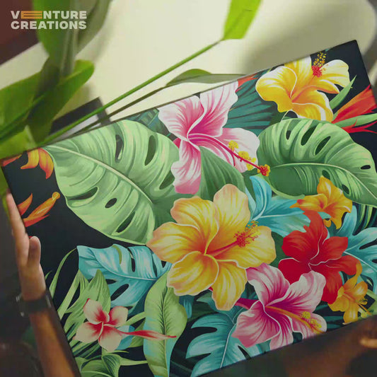 Tropical Floral Pattern Colorful Poster