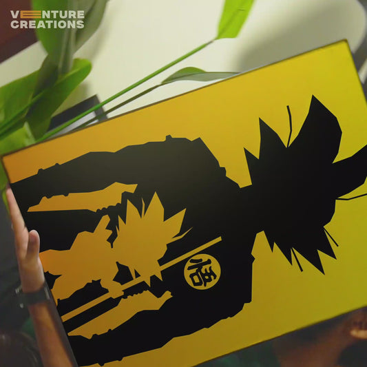 Gold Goku Silhouette Poster
