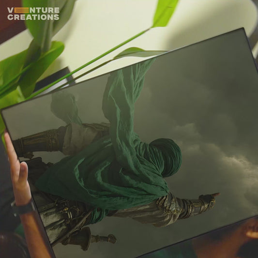 Person In Green Robe Poster