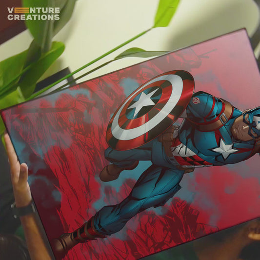 Captain America Colorful Comic Poster