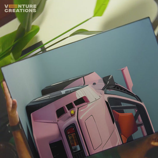 Pink Aesthetic Car Poster