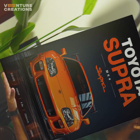 Toyota Supra Orange Poster