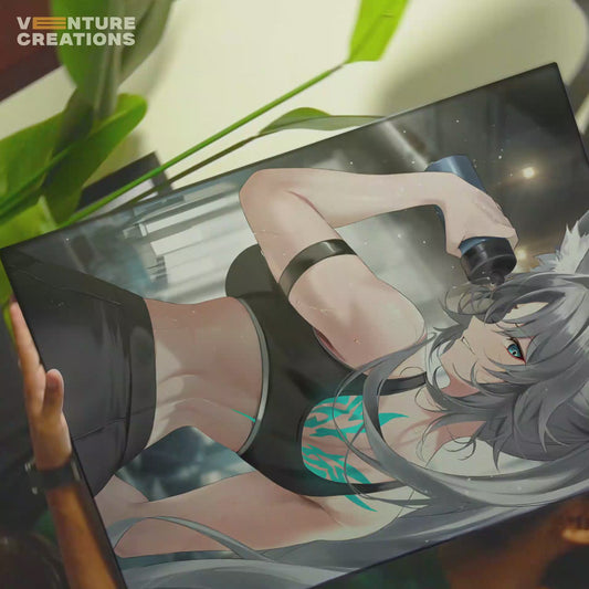 Anime Female Fighter Poster