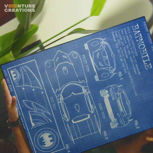 Batmobile Blueprint Poster