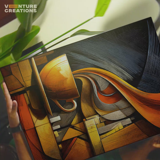 Abstract Coffee Cup Poster