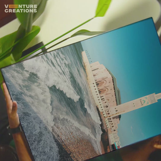 Hassan II Mosque Waves Poster
