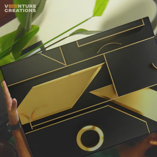 Gold Art Deco Geometric Poster