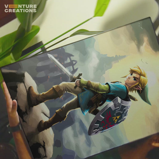 Zelda Link Shield Poster