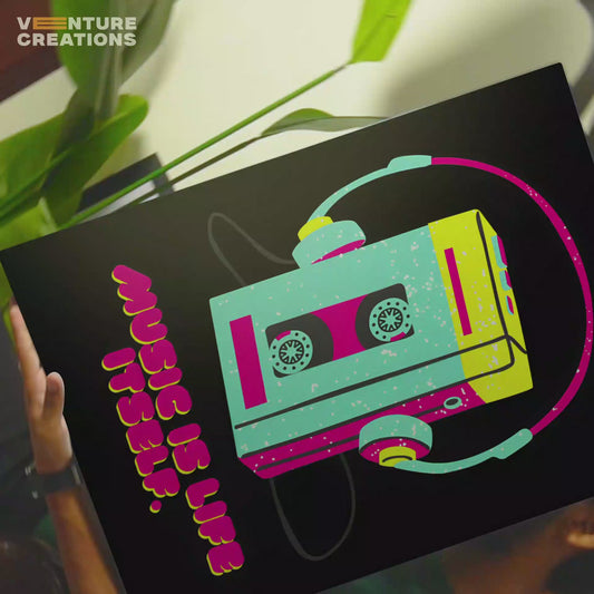 Headphones Music Is Life Poster