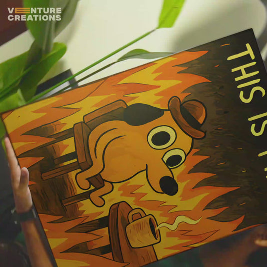 This Is Fine Meme Poster