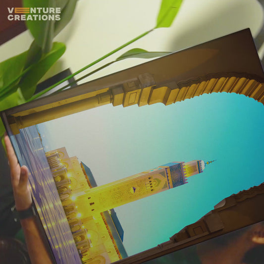 Blue and Gold Mosque Archway Poster