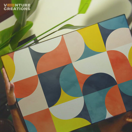 Geometric Abstract Shapes Colorful Poster