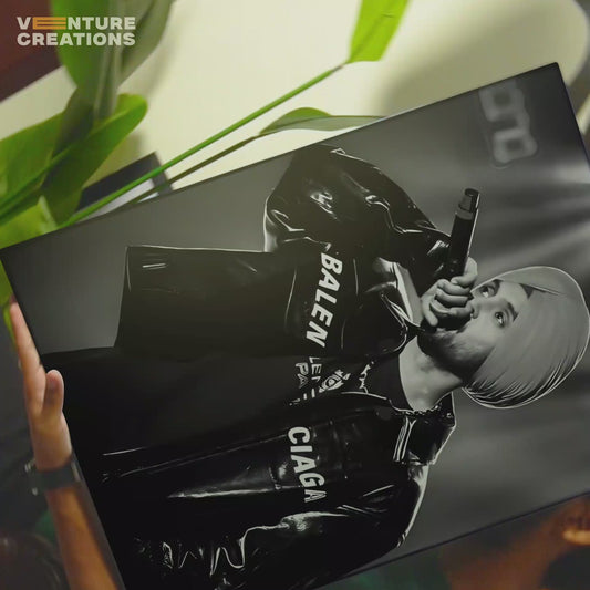 Black and White Diljit Dosanjh Poster