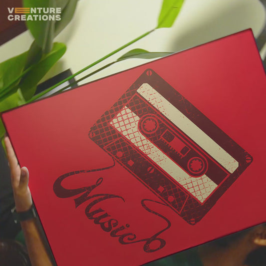 RED Cassette Tape Poster