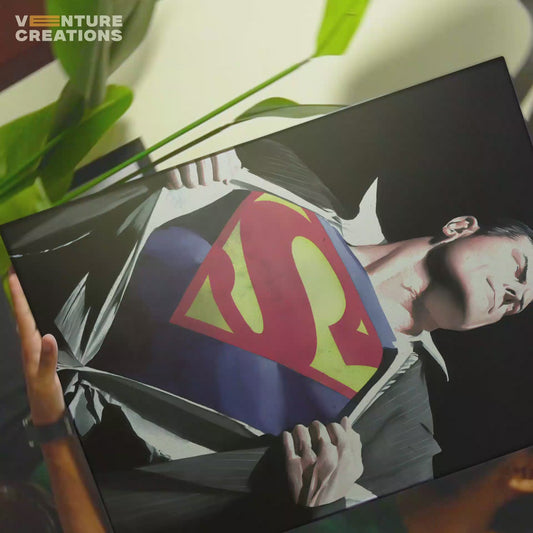 Superman Shirt Open Poster