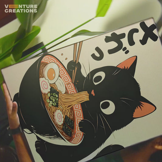 Colorful Ramen Cat Poster